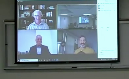 A zoom meeting