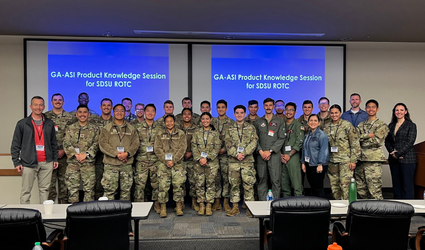 SDSU Air Force ROTC meets Brigadier General Houston Cantwell.